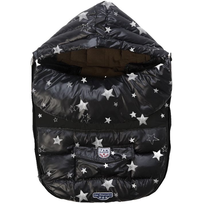 7 A.M. ENFANT - Enfant Baby Shield lábzsák, Print Black Stars