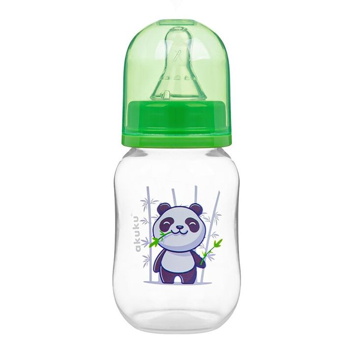 AKUKU - Cumisüveg képel 125 ml panda zöld