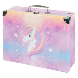 BAAGL - Összecsukható iskolatáska Rainbow Unicorn felszereléssel