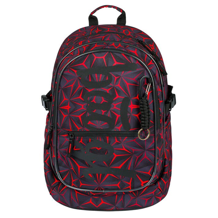 BAAGL - Iskolai hátizsák Core Red Polygon