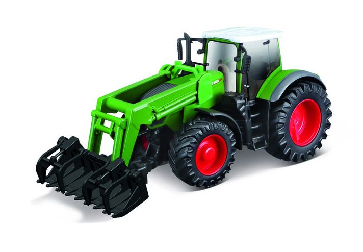 BBURAGO - Bburago10 cm mezőgazdasági traktor homlokrakodóval - Fendt 1050 Vario + markoló