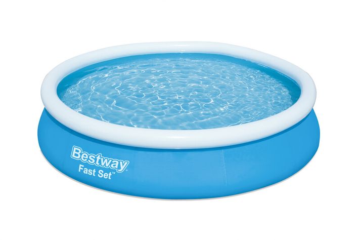 BESTWAY - Kerek, föld feletti Fast Set medence, patronos szűrés, átmérő 3,66 m, magasság 76 cm