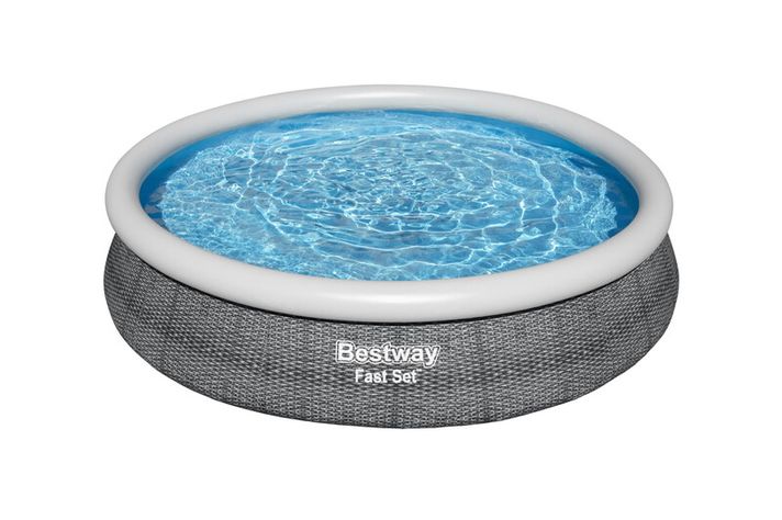 BESTWAY - Felfújható medence Fast Set szürke, 3,66m x 76cm