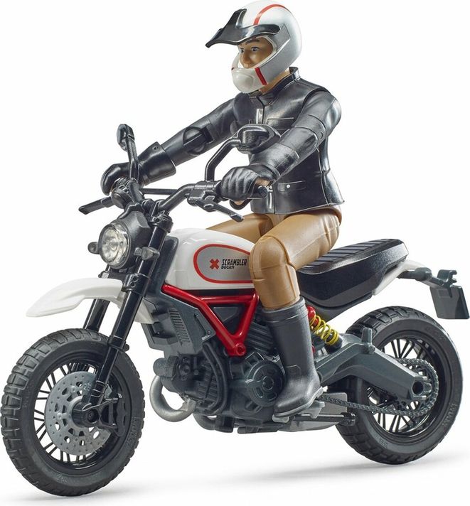 BRUDER - 63051 Motorkerékpár Scrambler Ducati Desert Sled + figurája