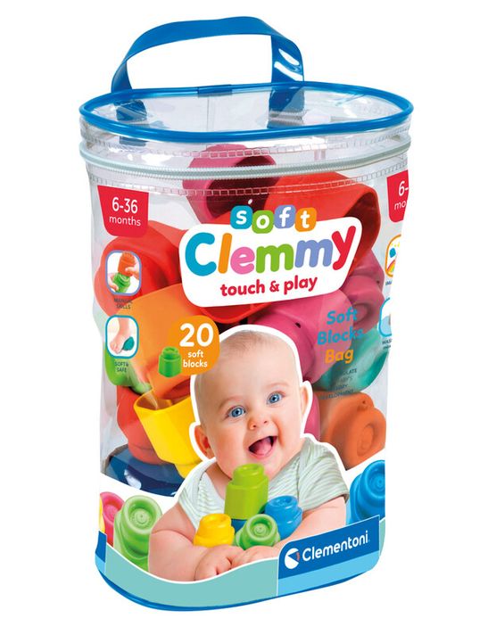 CLEMENTONI - Clemmy baby - 20 kocka műanyag zsákban