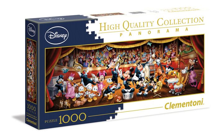 CLEMENTONI - Puzzle 1000 alkatrészek panorama - Disney orchester