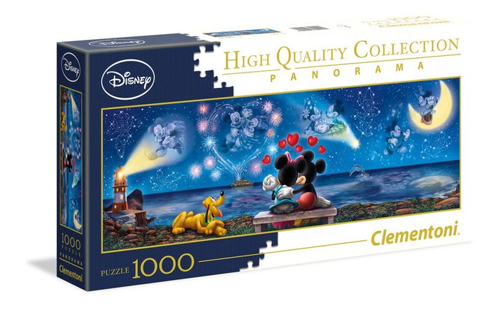 CLEMENTONI - Puzzle 1000 alkatrészek panorama - Mickey a Minnie