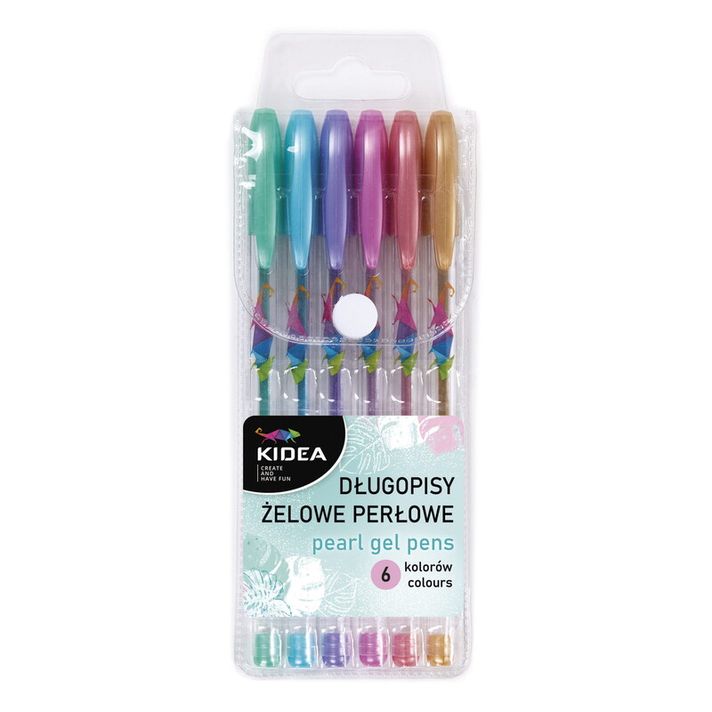 DERFORM - KIDEA gél tollak 6 szín gyöngyházfényű