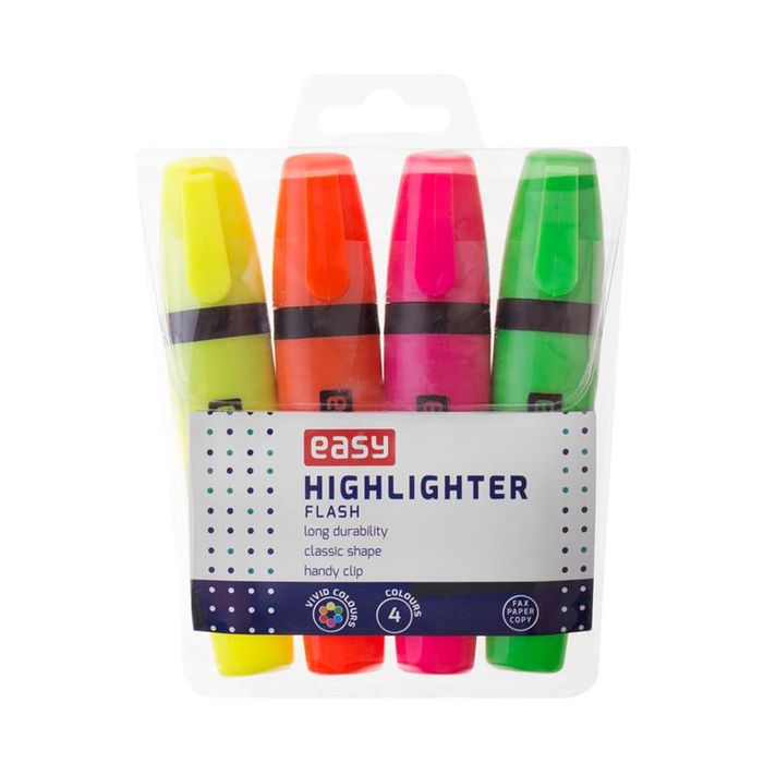 EASY - FLASH highlighter, 4 szín keverése (zöld, narancs, sárga, rózsaszín)