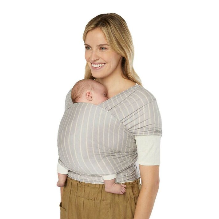 ERGOBABY - SÁL/Aura Sustainably Sourced Knit Baby Wrap - Grey Stripes