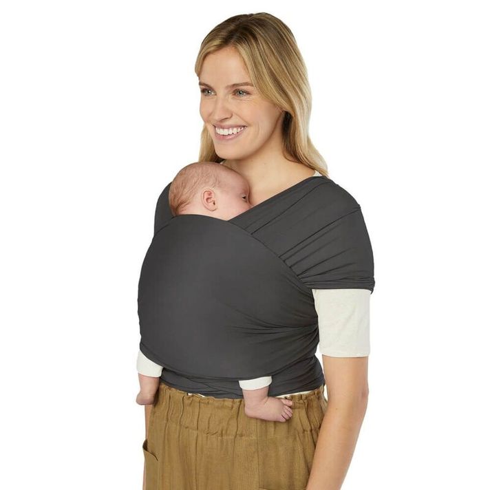 ERGOBABY - SÁL/Aura Sustainably Sourced Knit Baby Wrap - Soft Black