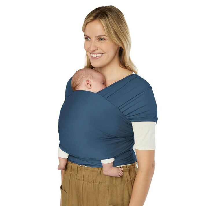 ERGOBABY - SÁL/Aura Sustainably Sourced Knit Baby Wrap - Twilight Navy