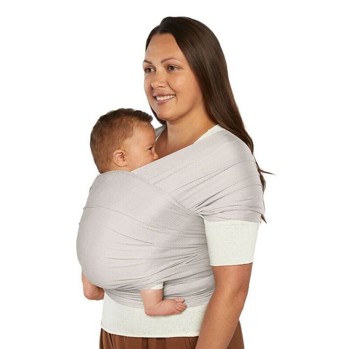 ERGOBABY - SÁL/Aura Sustainably Sourced Mesh Baby Wrap - Soft Grey