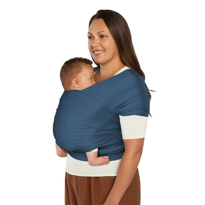 ERGOBABY - SÁL/Aura Sustainably Sourced Mesh Baby Wrap - Twilight Navy