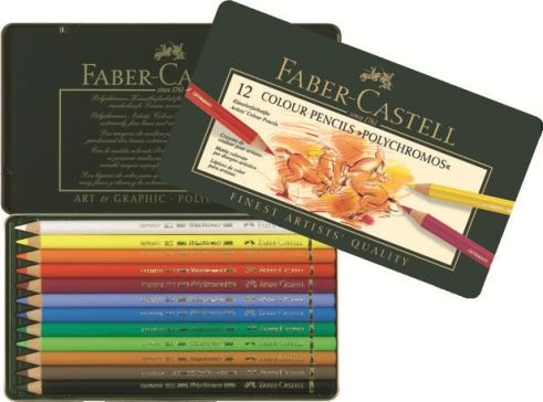 FABER CASTELL - Polychromos zsírkréták készlet 12 db - lap