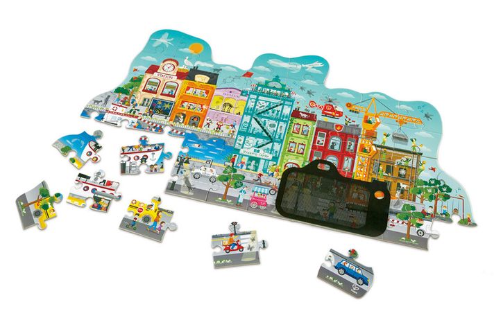 HAPE - Puzzle - Animált város mozgásban, 49 darab