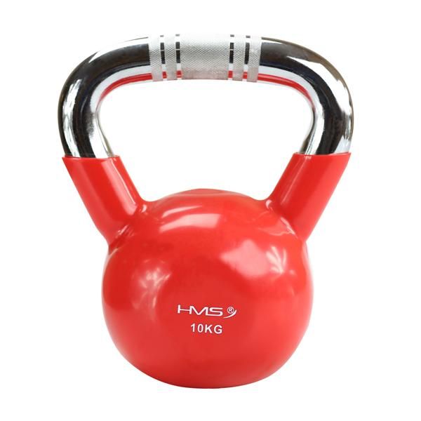 HMS - Kettlebell krómozott markolattal KTC10, 10 kg, piros