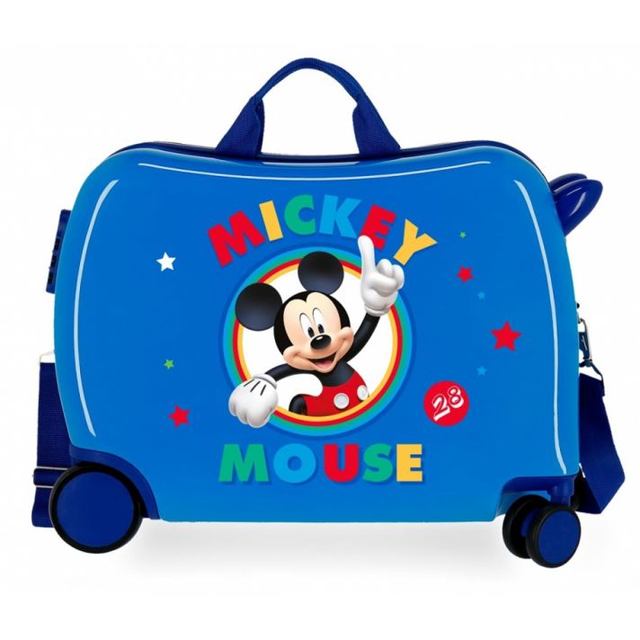 JOUMMA BAGS - Gyermek utazótáska kerekeken / futóbicikli MICKEY MOUSE Kék, 2039821