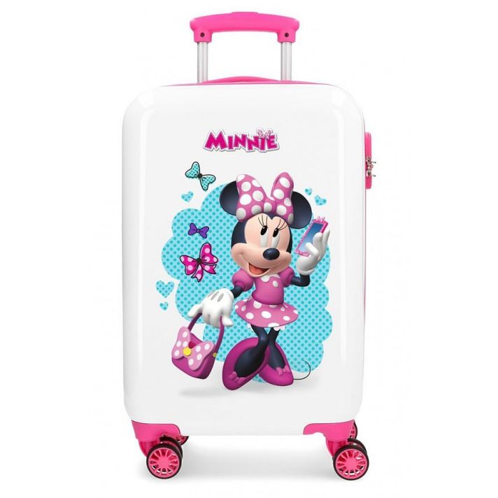 JOUMMA BAGS - Luxus gyermek ABS utazótáska MINNIE MOUSE fehér, 55x34x20cm, 4641462