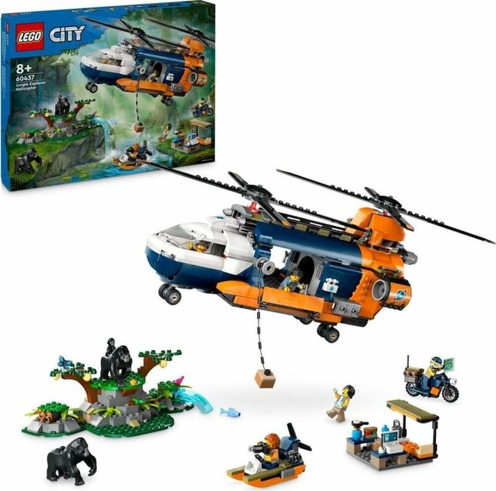 LEGO - City 60437 Helikopter a dzsungel felderítése alaptáborban