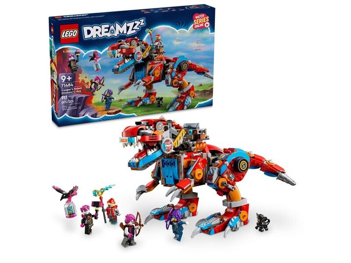 LEGO - DREAMZzz 71484 Cooper és robotikus dinoszaurusza, C-rex