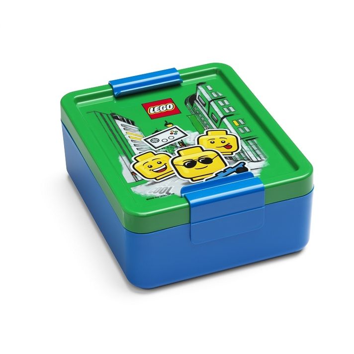 LEGO STORAGE - ICONIC Boy snack doboz - kék/zöld