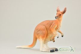 MAC TOYS - Vörös kenguru kölyökkel