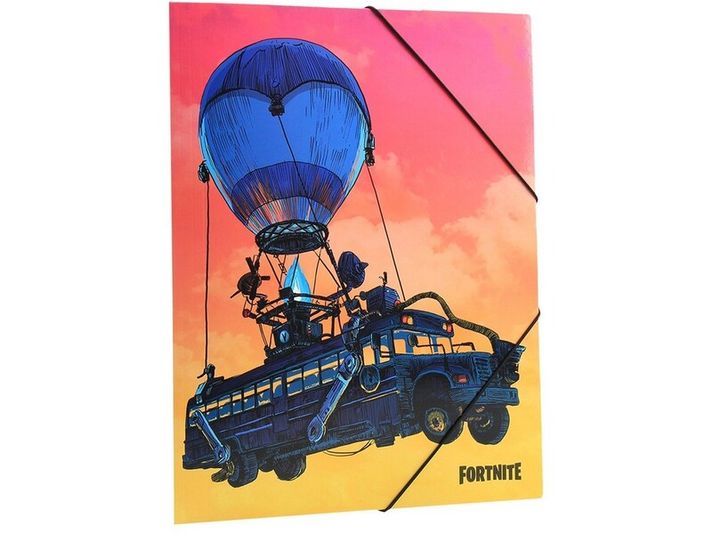 MADE - Elasztikus fájl A4 Battle Bus Fortnite