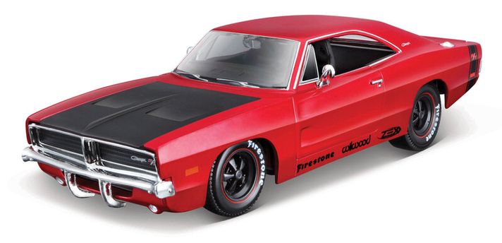 MAISTO - 1969 Dodge Charger R/T, piros, Classic Muscle, 1:25