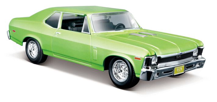 MAISTO - 1970 Chevrolet Nova SS, metal világos zöld, 1:24