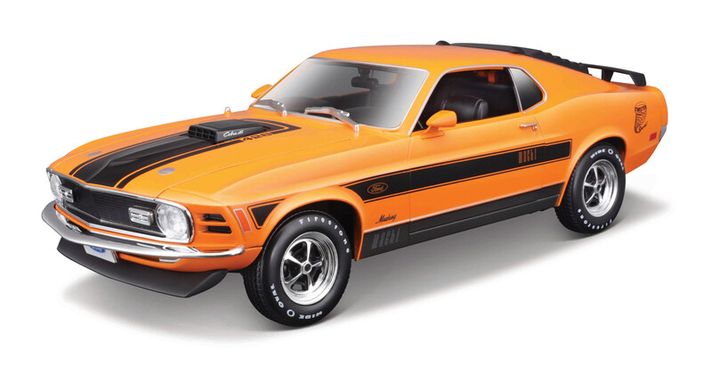 MAISTO - 1970 Ford Mustang Mach 1, narancs, 1:18