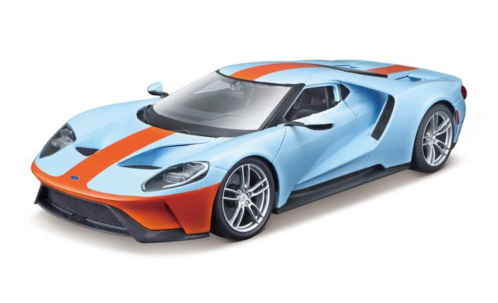 MAISTO - 2017 Ford GT, kék-narancs, 1:18