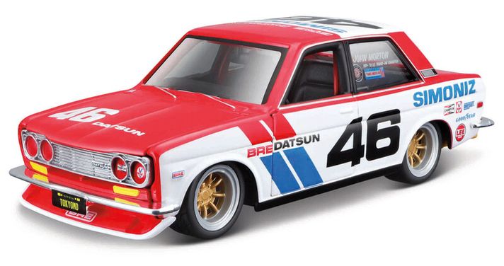 MAISTO - BRE Datsun 510, piros, Tokyo Mods, 1:24