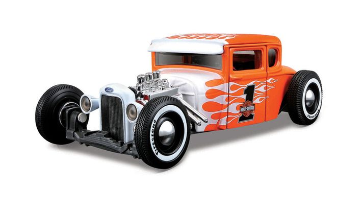 MAISTO - Harley-Davidson Custom, 1929 FORD modell A, 1:24