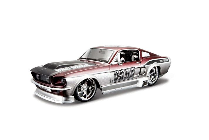 MAISTO - Harley-Davidson Custom, 1967 Ford Mustang GT, 1:24