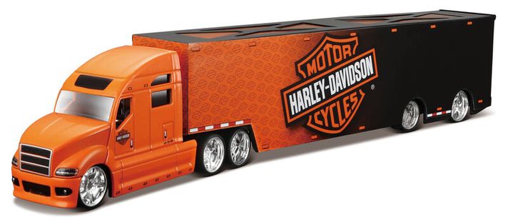 MAISTO - Harley-Davidson Haulers, fekete-narancssárga, 1:64