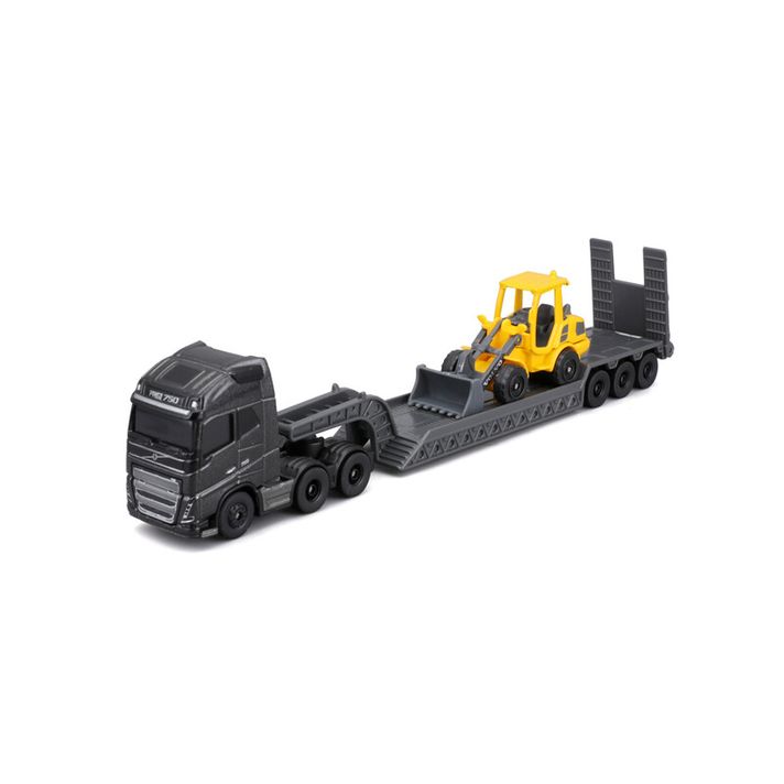 MAISTO – Mini munkagépek - Scania 770S, Volvo L25H Wheel Loader with Bucket