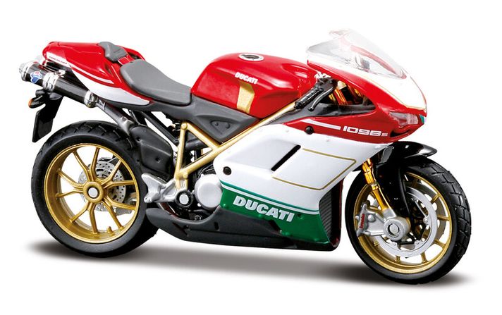 MAISTO – Motorkerékpár, Ducati 1098 S Tricolore, 1:18