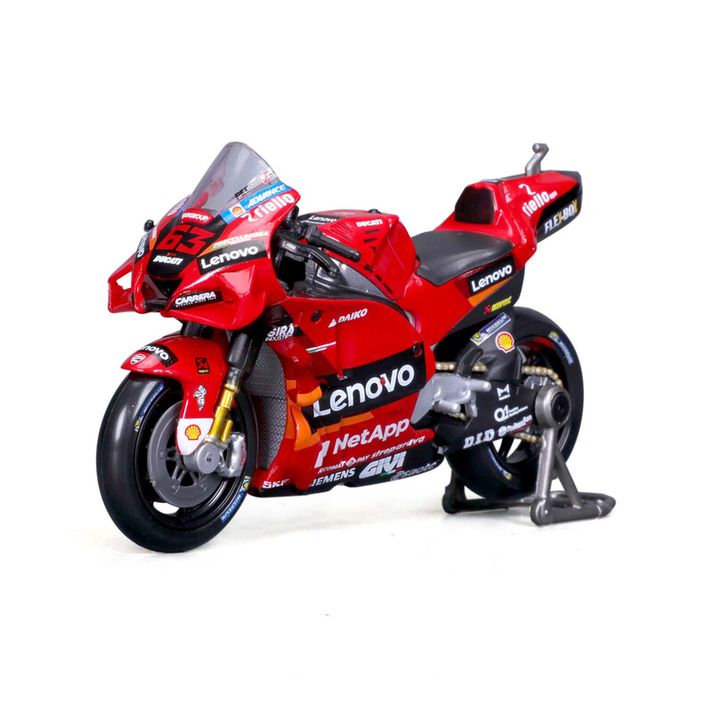 MAISTO - Motorkerékpár, Ducati Lenovo csapat 2022 (#63 Francesco Bagnaia), 1:18