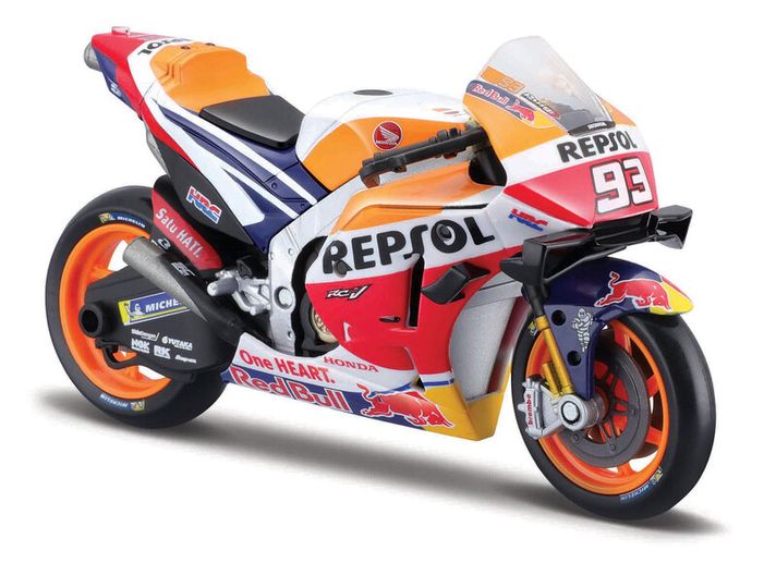 MAISTO – Motorkerékpár, Repsol Honda Team 2021, (#93 MARC MARQUEZ), 1:18