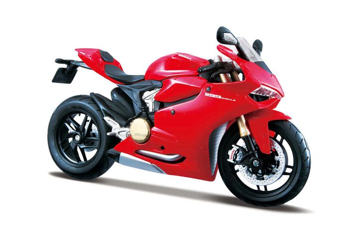 MAISTO - Motorkerékpár állvánnyal, Ducati 1199 Panigale, 1:12