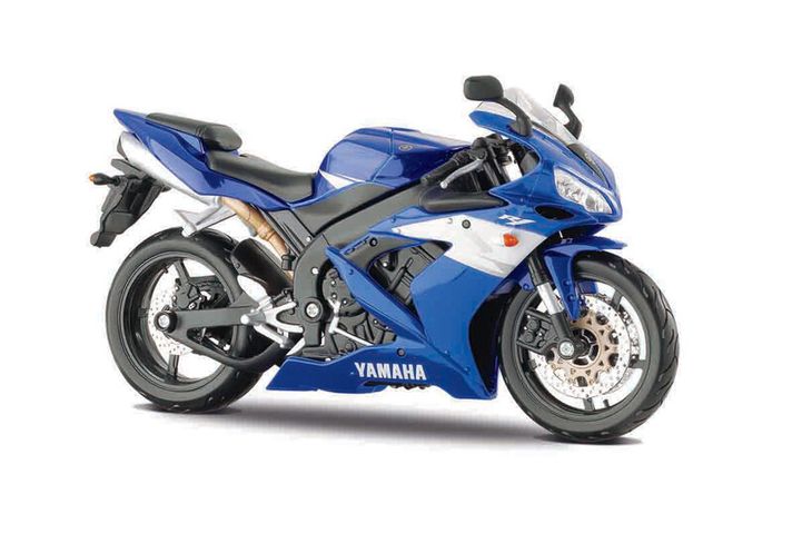 MAISTO - Motorkerékpár állvánnyal, Yamaha YZF-R1, 1:12