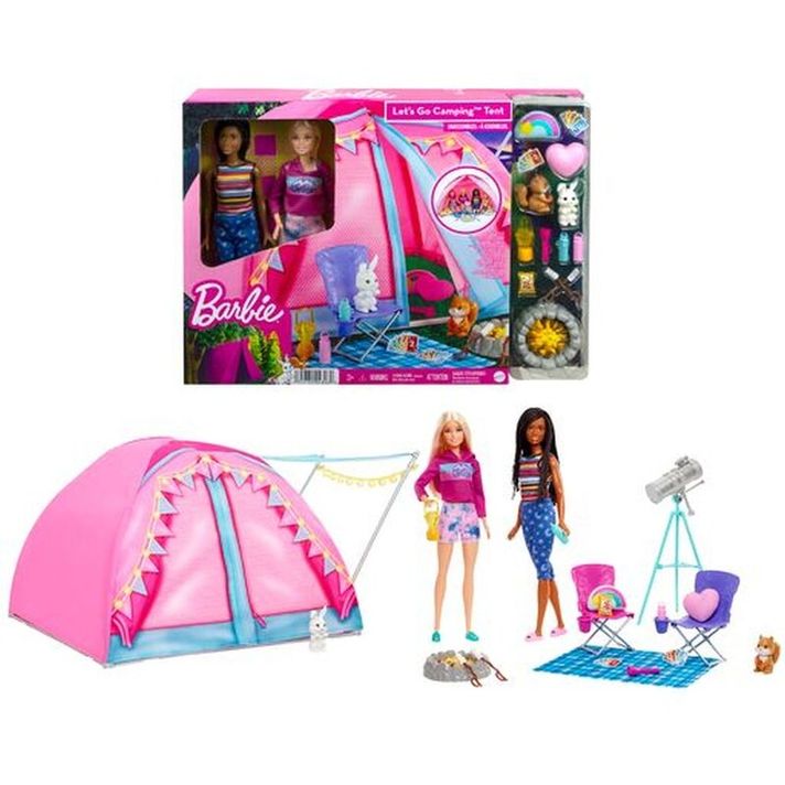 MATTEL - Barbie Dha sátor 2 babával és kiegészítőkkel, Mix termékek