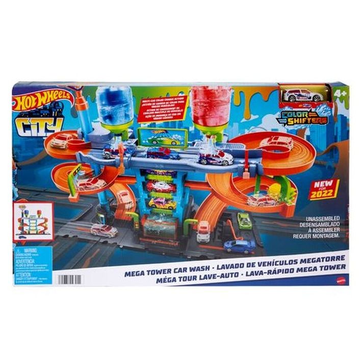 MATTEL - Hot Wheelittle Smoby City Color Shifters autómosó spirállal