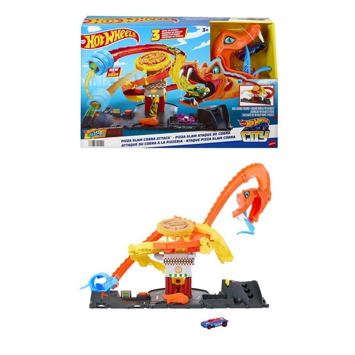 MATTEL - Hot Wheels City Éhes kobra megtámadja a pizzériát