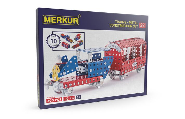 MERKUR - 032 vasúti modell, 300 alkatrész, 10 modell