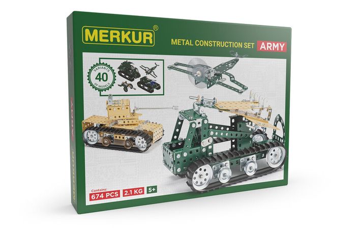 MERKUR - Army készlet, 674 alkatrész, 40 modell