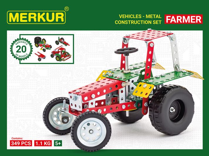 MERKUR - Farmer szett, 341 részes, 20 modell