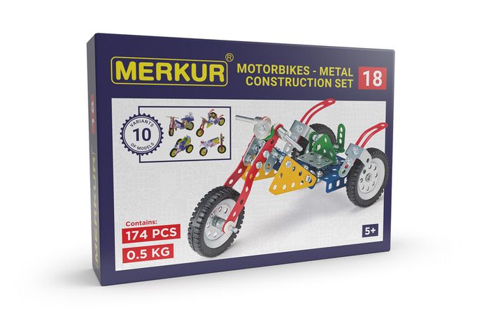 MERKUR - Merkúr 018 Motorkerékpárok, 174 alkatrész, 10 modell