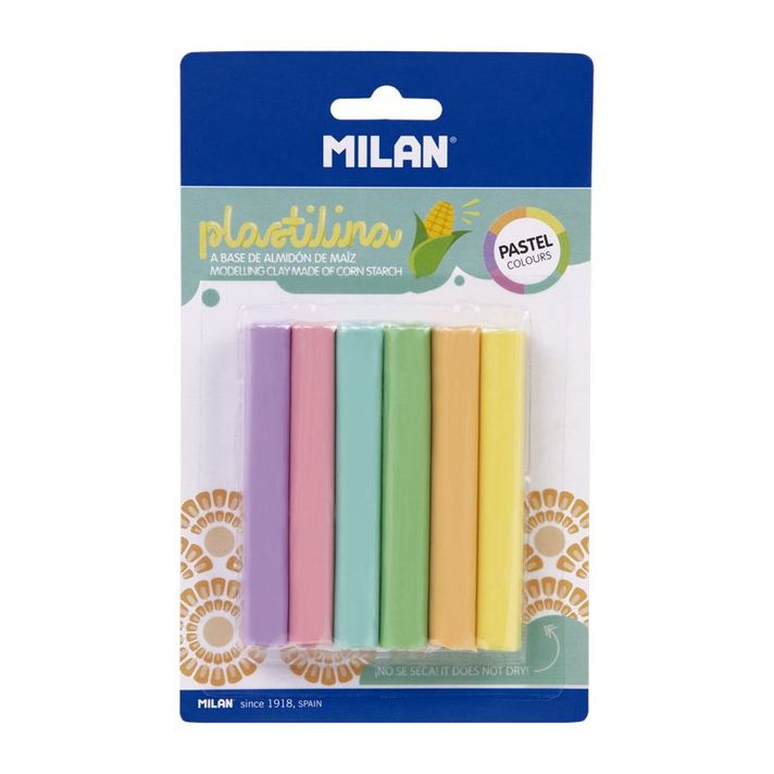 MILAN - Gyurma 6 pálcika pasztell színekben 70 g